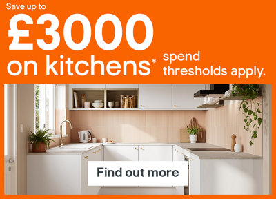 Save up to £3000 on kitchens. Spend thresholds apply. Terms & conditions apply, see the *Terms & conditions at the end of the page. Shop now