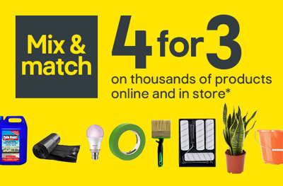 4 for 3 on thousands of products online and in store. Terms & conditions applysee the *Terms & conditions at the end of the page.