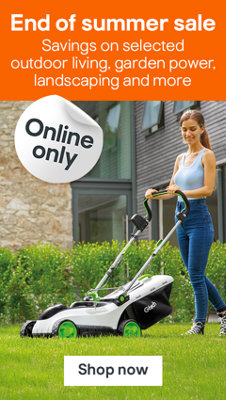 End of summer sale. Savings on selected outdoor living, garden power, landscaping and more. Online only. Shop now