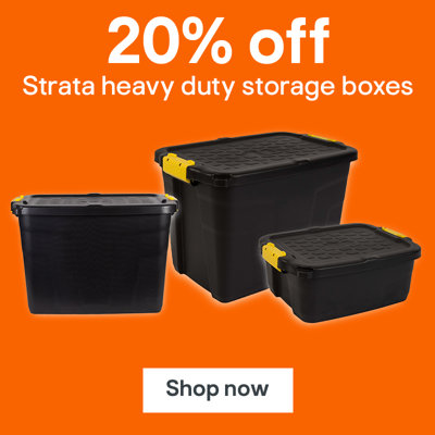 20% off Strata heavy duty storage boxes. Shop now