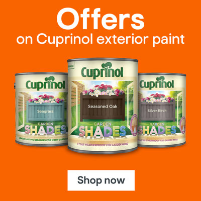 Offers on Cuprinol exterior paint. Includes Cuprinol Garden Shades. Shop now
