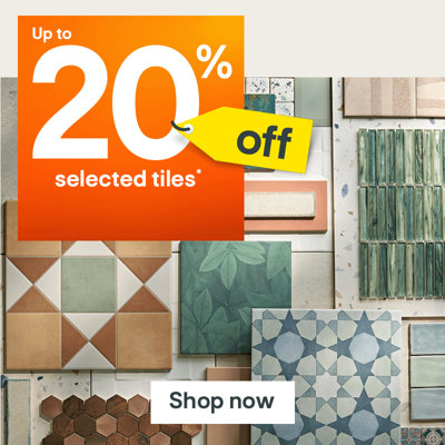 Up to 20% off selected tiles. Terms & conditions apply, see the *Terms & conditions at the end of the page.