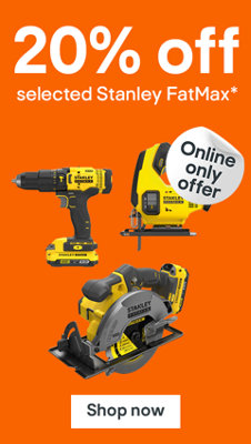 20% off selected Stanley FatMax. Online only offer. Shop now