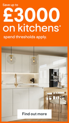 Save up to £3000 on kitchens. Spend thresholds apply. Terms & conditions apply, see the *Terms & conditions at the end of the page. Shop now