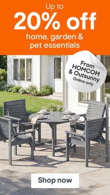 Up to 20% off home, garden & pet essentials from HomCom & Outsunny. Online only. Shop now