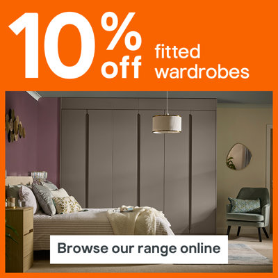 10% off fitted wardrobes. Browse our range online.