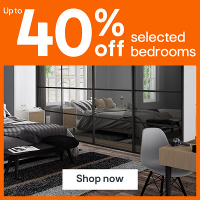 Save up to 40% on bedroom furniture. Shop now