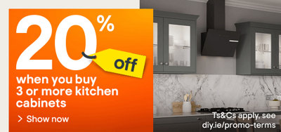 20% off selected kitchen cabinets when you buy 3 or more. Shop now.