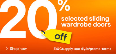 20 off selected sliding wardrobe doors. Shop now.