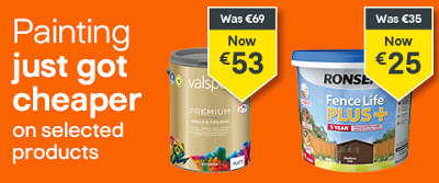 Painting just got cheaper on selected products. Includes Valspar premium walls & ceilings, Ronseal Fencelife Plus, and Leyland walls & ceilings brilliant white matt emulsion. Terms & conditions apply, see the *Promotional terms & conditions at the end of the page. Shop now.