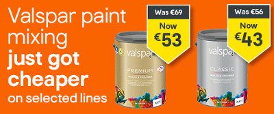 Painting just got cheaper on selected products. Includes Valspar premium walls & ceilings, Ronseal Fencelife Plus, and Leyland walls & ceilings brilliant white matt emulsion. Terms & conditions apply, see the *Promotional terms & conditions at the end of the page. Shop now.