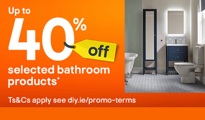 Shop up to 40% off selected bathroom lines. Includes GoodHome Perma Tall Satin Blue Single Freestanding Bathroom Cabinet and GoodHome Perma Satin Blue Freestanding Bathroom Vanity unit. Terms & conditions apply, see the *Promotional terms & conditions at the end of the page.