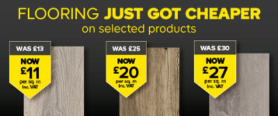 Flooring just got cheaper on selected products. Terms & conditions apply, see the *terms & conditions at the end of the page. Click here to shop now.
