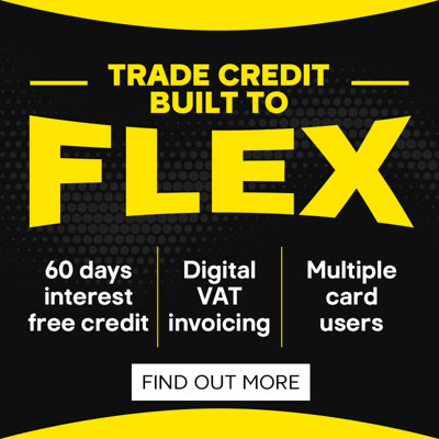 Trade credit built to flex. 60 days interest free credit, Digital VAT invoicing, multiple card users, click to find out more.