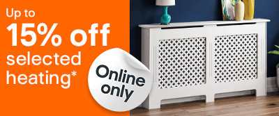 Up to 15% off selected heating. Online only. Shop now. Terms & conditions apply, see the Promotional terms & conditions link in the footer of the page.