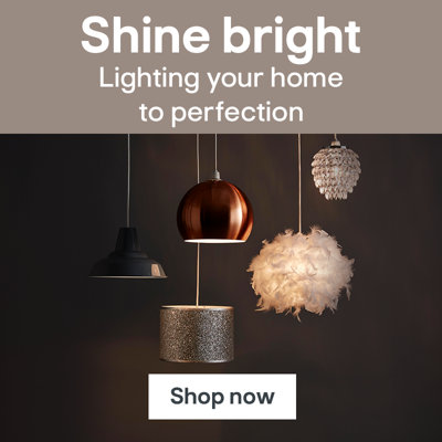 Shine bright. Lighting your home to perfection. Shop now