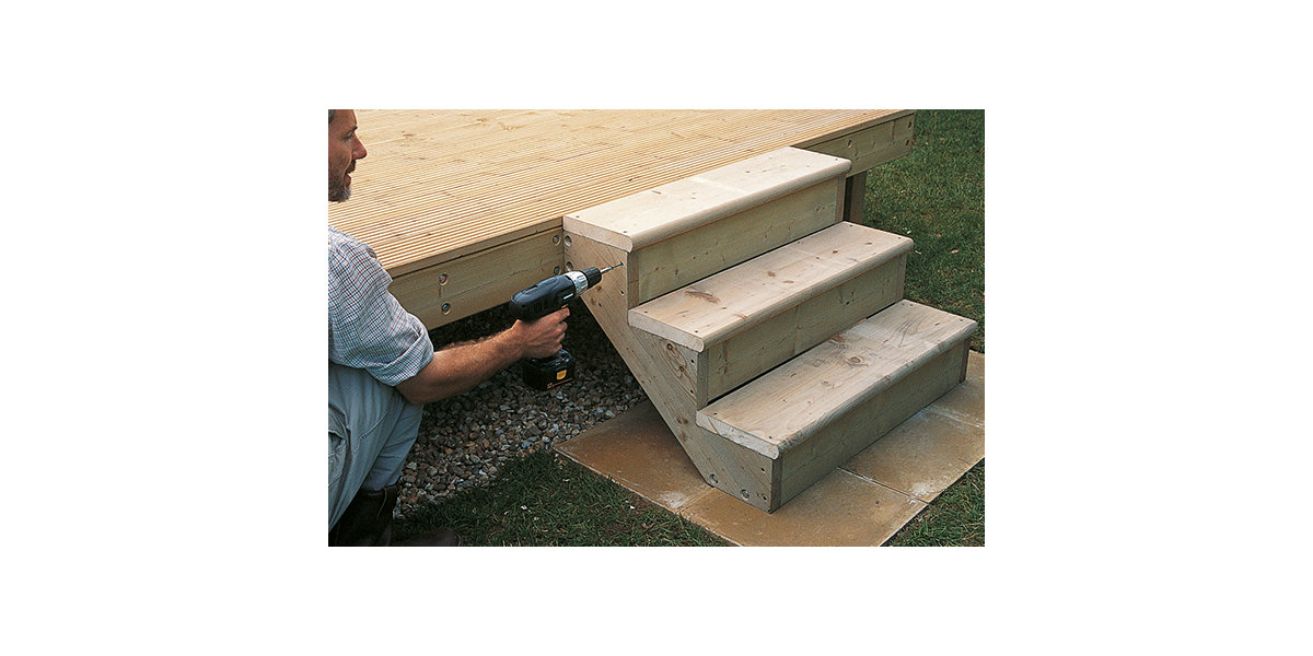 How to add steps & railing to decking Outdoor & Garden B&Q
