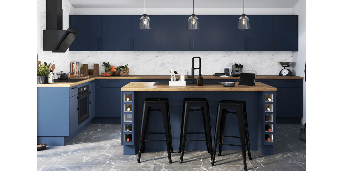 Blue kitchen design ideas Kitchen B&Q