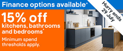 15% off kitchens when you spend £2000 on a kitchen