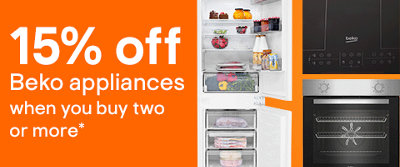15% off Beko appliances when you buy 2 or more