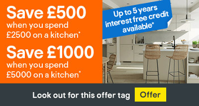 £500 off when spend at least �£2500 OR £1000 off when you spend at least £5000 on kitchens