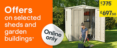 Offers on selected sheds & garden buildings