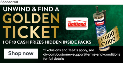 Sponsored banner. Unibond. Unwind & find a golden ticket. 1 of 10 cash prizes hidden inside packs. Shop now.