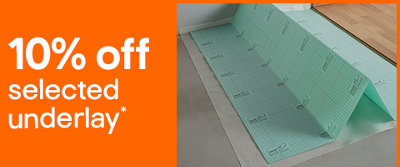 10% off selected underlay. Click here to shop this offer. Terms & conditions apply, refer to the Promotional terms & conditions link in the footer of the page.