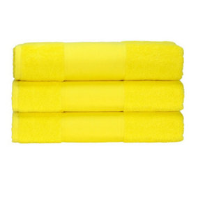 A&R Towels Print-Me Hand Towel Bright Yellow (One Size)