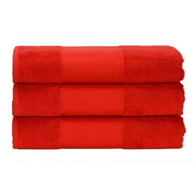 A&R Towels Print-Me Hand Towel Fire Red (One Size)