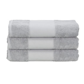 A&R Towels Print-Me Hand Towel Light Grey (One Size)