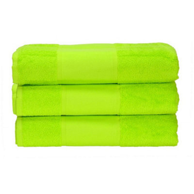 A R Towels Print Me Hand Towel Lime Green One Size DIY at B Q