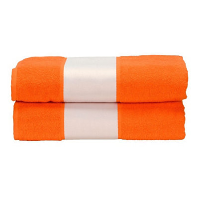 A&R Towels SubliMe Bath Towel Bright Orange (One Size) DIY at B&Q