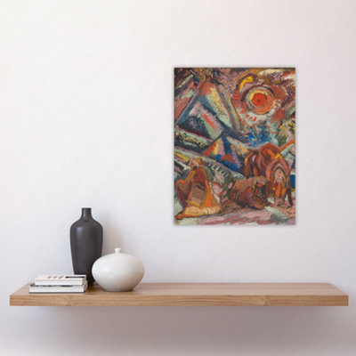 A Rest Abstract Colourful Painting Kubincan Wall Art Poster Print 12X16
