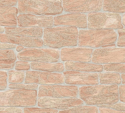 A.S. Création Non-Woven Beige Cream Brick Stone Wallpaper 316530