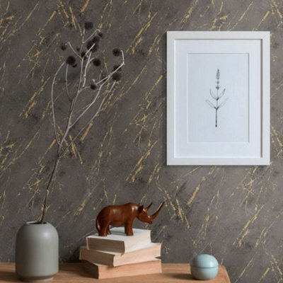A.S. Creation Marble Brown & Gold Wallpaper 38817-5