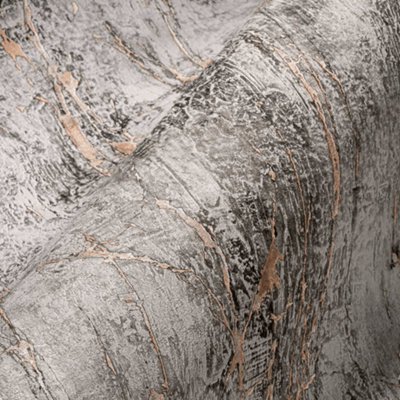 A.S. Creation Marble Grey & Copper Wallpaper 38817-4