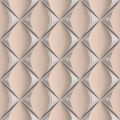 A.S. Creation My Home My Spa Blush Pink Geometric Wallpaper 38691-4