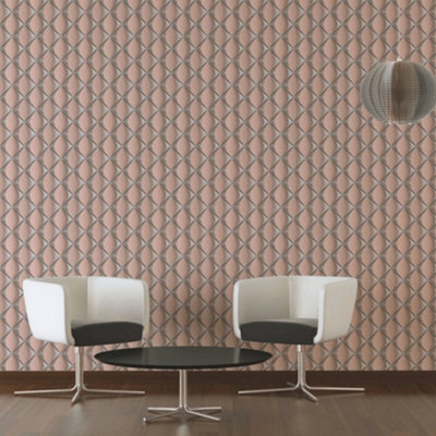 A.S. Creation My Home My Spa Blush Pink Geometric Wallpaper 38691-4