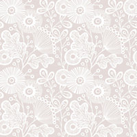 A Street Daisy Floral Trail Pink & White Wallpaper FD25109