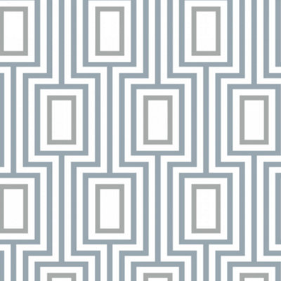 A Street Metro Geometric Teal Green & Grey Wallpaper FD24837