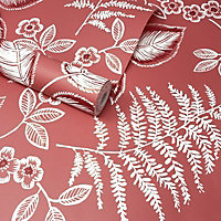 A Street Prints Mirabelle Leaves Trianon White Wallpaper