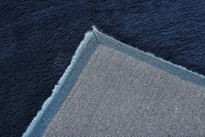 A.Unique Home Luxurious Faux Fur Rabbit Rug - Navy, 160cm x 200cm