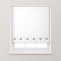 A.Unique Home Premium Quality Trimmable Square Eyelet Window Roller Blind - 3FT - WHITE - 90CM (w) x 170cm (L)