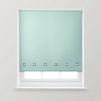 A.Unique Home Premium Quality Trimmable Square Eyelet Window Roller Blind - 5FT - DUCK EGG - 150CM (w) x 170cm (L)