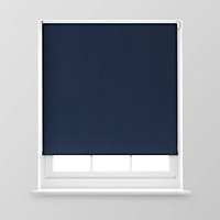 A.Unique Home Premium Trimmable Thermal Blackout Roller Window Blind - 2FT - Navy - 60cm (W) x 170cm (L)