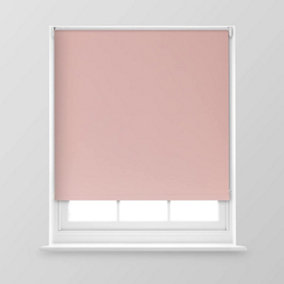 A.Unique Home Premium Trimmable Thermal Blackout Roller Window Blind - 2FT - Pink - 60cm (W) x 170cm (L)