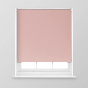 A.Unique Home Premium Trimmable Thermal Blackout Roller Window Blind - 3FT - Pink - 90cm (W) x 170cm (L)