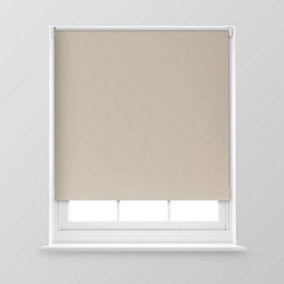 A.Unique Home Premium Trimmable Thermal Blackout Roller Window Blind - 6FT - Taupe - 180cm (W) x 170cm (L)