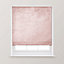 A.Unique Home Premium Trimmable Thermal Crushed Velvet Roller Window Blind - 2FT - Blush Pink - 60cm (W) x 170cm (L)